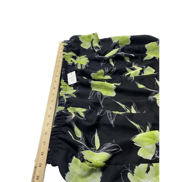 Black and Green Summer Skirt Leaf Nature Tanjay Plus Size 22w Women’s Skirt New - Picture 6 of 8